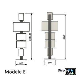 Totem Hybride lumineux Modèle E