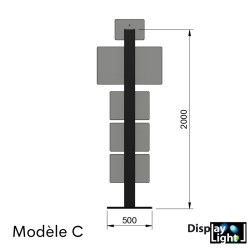 Totem Hybride lumineux Modèle C